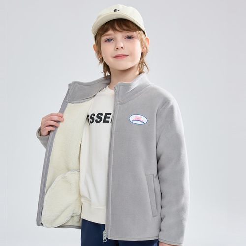 男童奥粒绒外套内胆卫衣校服神器保暖秋冬季女童加绒加厚摇儿童装