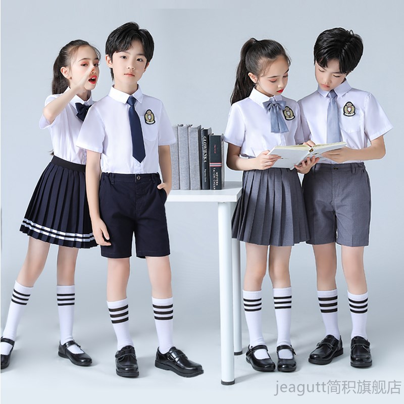 新款儿童演出服中小学生大合唱表演服装英伦风校服诗歌朗诵幼儿园