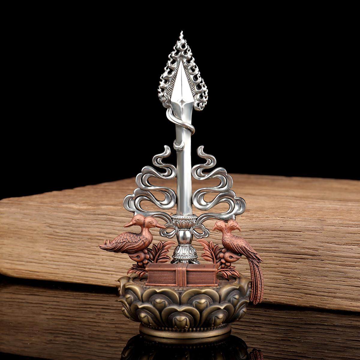 尼泊尔工艺多材质铜文殊智慧剑雪域三枯主家居供奉纯铜佛堂摆件,家居饰品,桌面摆件,淘宝优惠券,粉丝福利购,淘宝优惠卷