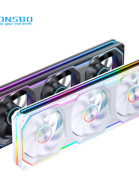 乔思伯XA120/360电脑机箱散热风扇ARGB幻彩连体风扇千层镜12CM