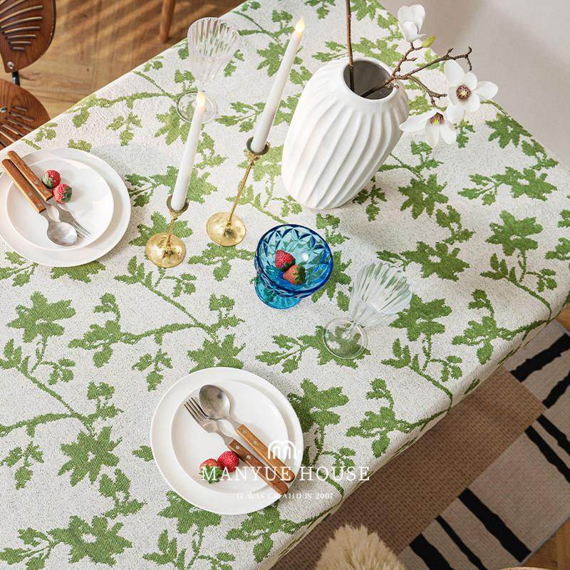 蔓越家 玫瑰的故事 布艺提花餐桌桌布茶几布高级感法式餐垫台布,居家布艺,桌布,淘宝优惠券,粉丝福利购,淘宝优惠卷