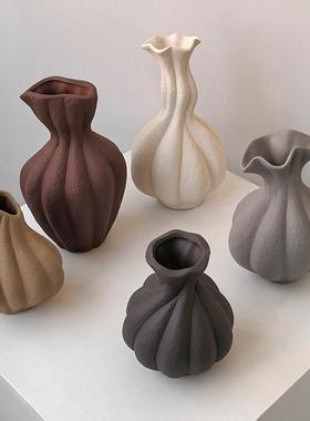 态生活侘寂风异形艺术陶瓷花瓶客厅书房电视柜高颜值插花装饰摆件