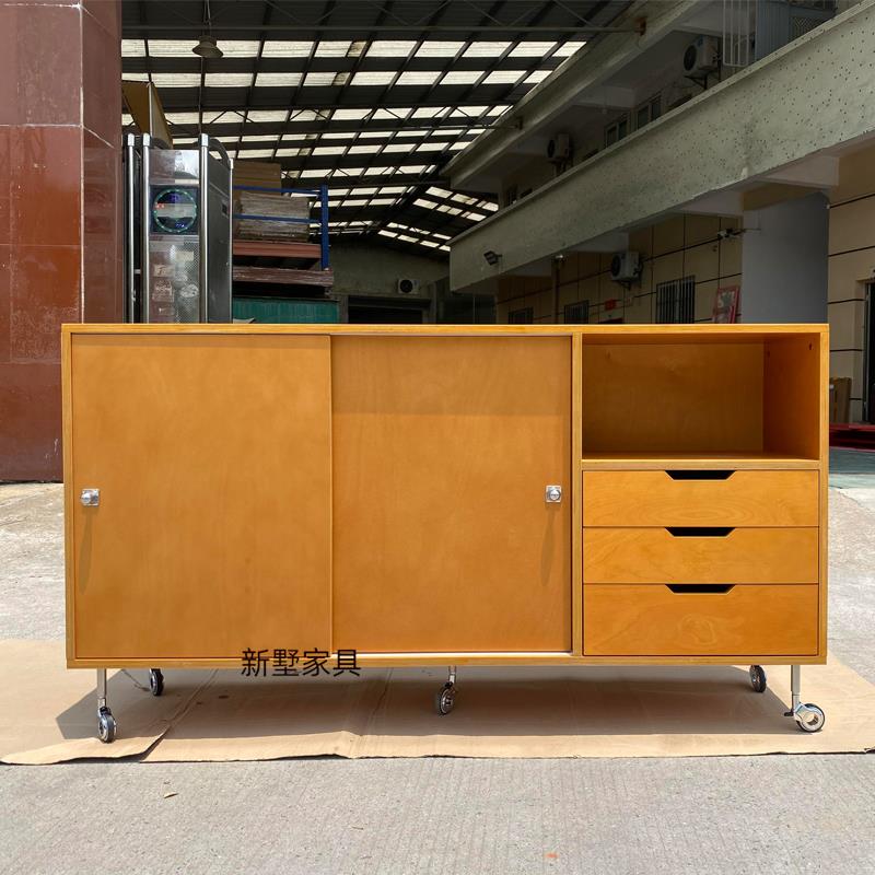 北欧覆古客厅沙发边柜入户茶水柜厨房餐柜民宿咖啡厅备餐柜斗柜