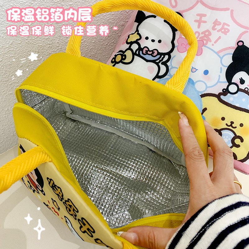 可爱便当包学生上班族饭盒手提包午餐保温铝箔袋手提包餐盒饭兜袋