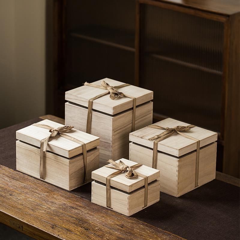 定制木盒绑带礼品盒空盒子茶叶罐紫砂壶蜂蜜高档包装盒刻字礼品盒