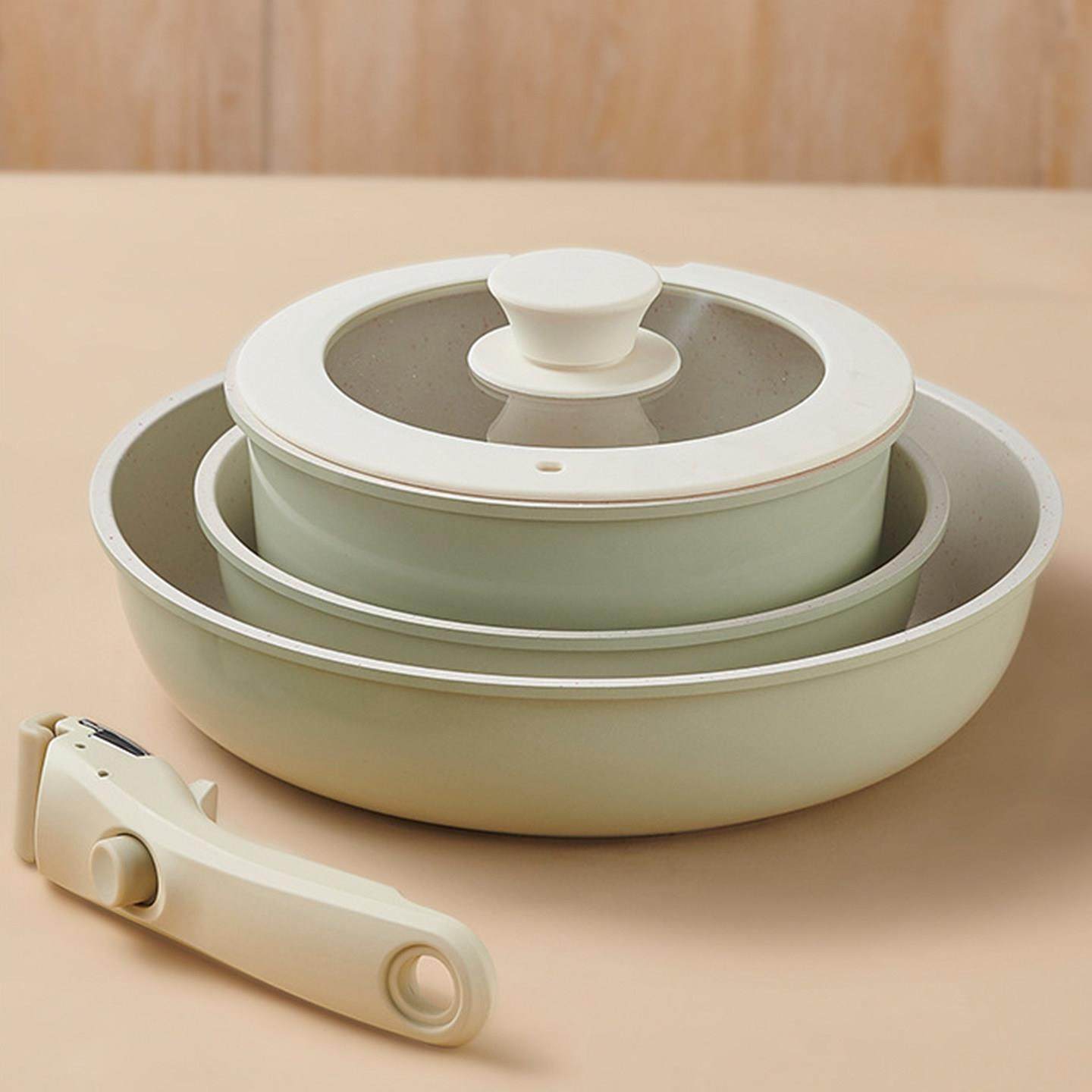 德国可拆卸手柄锅具套装全套家用麦饭石不粘锅煎炒锅汤锅套锅