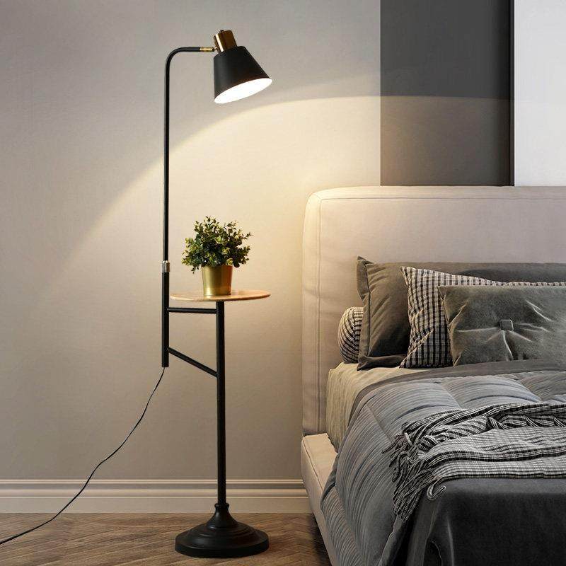 北欧落地灯客厅沙发旁边置物木茶几ins风轻奢设计感卧室床头台灯,家装灯饰光源,装饰落地灯,淘宝优惠券,粉丝福利购,淘宝优惠卷