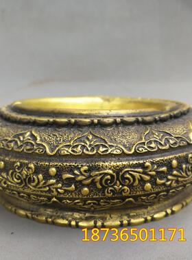 纯铜烟灰缸香炉家居摆件笔洗桌面客厅书房收藏工艺品