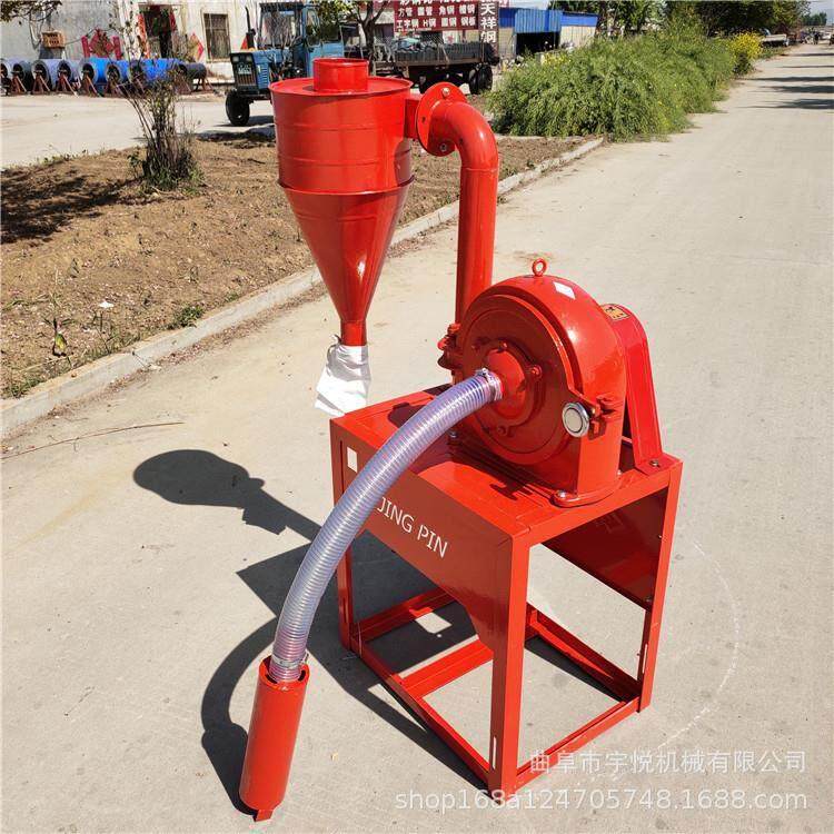 自吸式粉碎机沙克龙五谷杂粮磨面机新款稻壳磨粉机