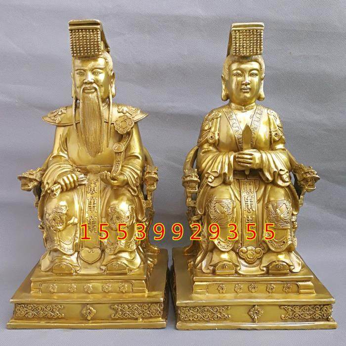 纯铜玉皇大帝像 王母娘娘像 家居装饰品铜器工艺品摆件大号坐像