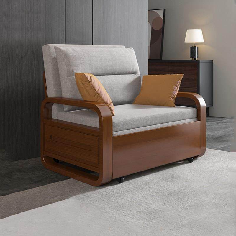 1米实木沙发床推拉两用小户型书房客厅坐卧90cm可折叠床多功能,住宅家具,沙发床,淘宝优惠券,粉丝福利购,淘宝优惠卷