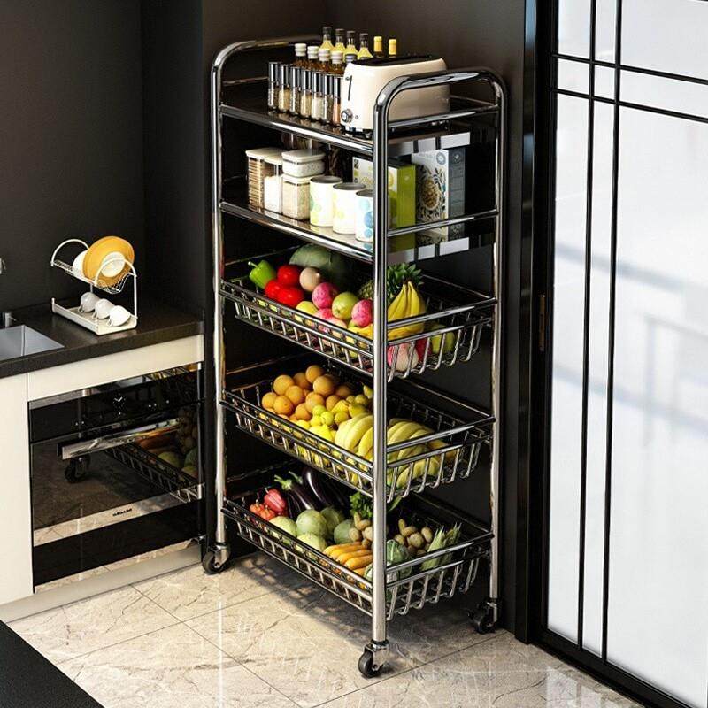 不锈钢厨房置物架多功能落地式多层家用货架收纳货物架子蔬菜分层,厨房/烹饪用具,厨房置物架/置物柜/角架,淘宝优惠券,粉丝福利购,淘宝优惠卷