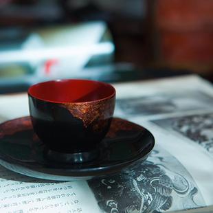 茶杯 漆器 礼物 杯托 主人杯 福州手工传统大漆 安泰桥 茶具