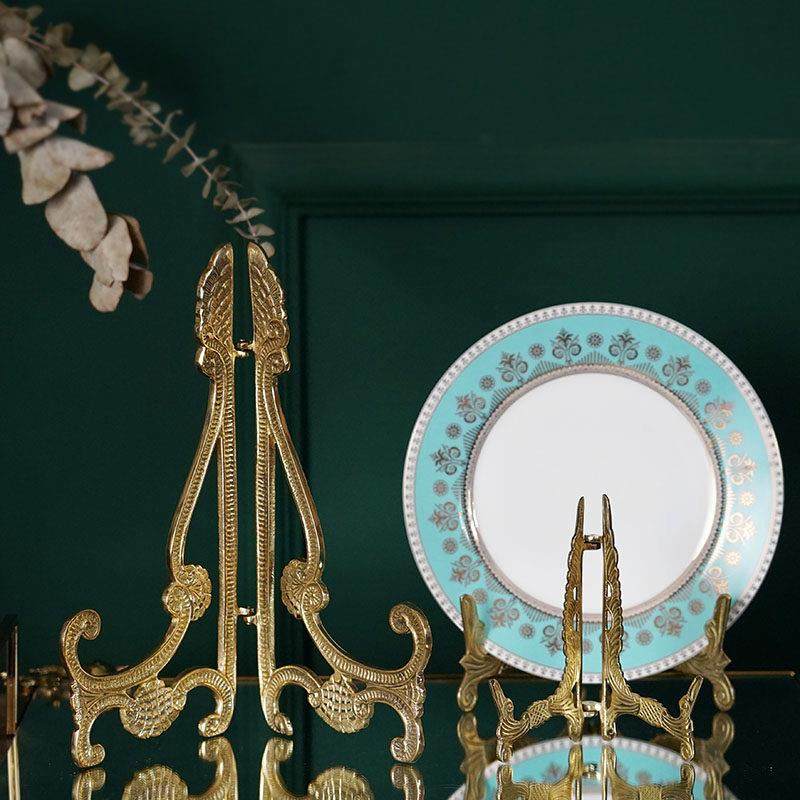 进口手工黄铜雕花坐盘赏盘架子托架 家居装饰盘子支架画架展示架,家居饰品,装饰坐盘/挂盘,淘宝优惠券,粉丝福利购,淘宝优惠卷