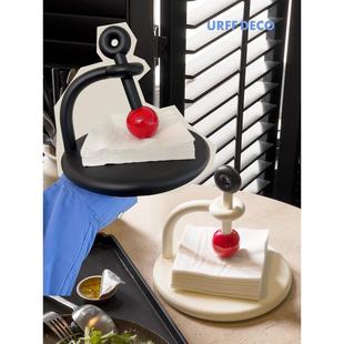 URFF DECO设计感复古可爱创意餐巾纸压台托架收纳抽纸盒家用托盘