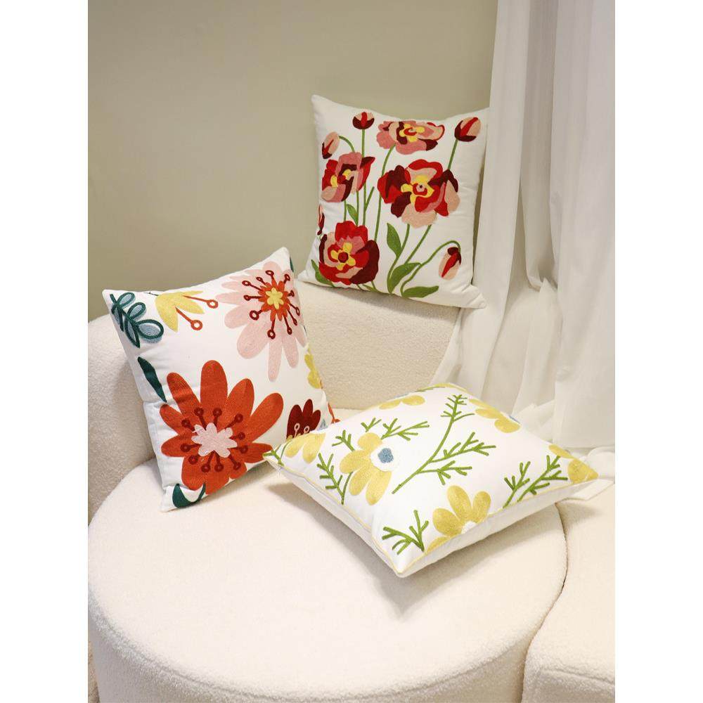 ins花朵抱枕套田园风家居沙发客厅抱枕床头靠垫公室腰靠抱枕靠枕,居家布艺,抱枕被,淘宝优惠券,粉丝福利购,淘宝优惠卷