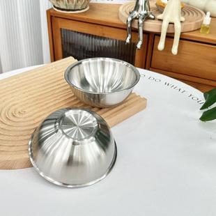 双层隔热304不锈钢儿童碗宝宝家用吃饭碗喝汤碗小碗餐具
