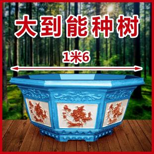 自制可种树模子 花盆模具盆特大号水泥大全盆景模型六角福荷花新款