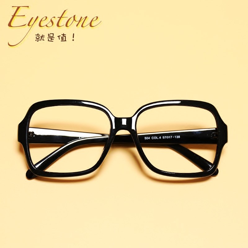 平镜女款无度数时尚无镜片镜框豹纹大框眼镜方圆脸眼镜框素颜神器