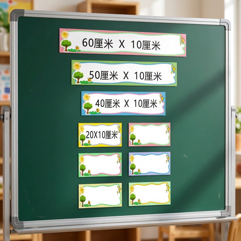 教师公开课教学磁性可擦写空白白板贴黑板贴磁吸力板书贴卡片教具磁性贴空白磁性贴卡通磁力贴磁力擦写幼儿园