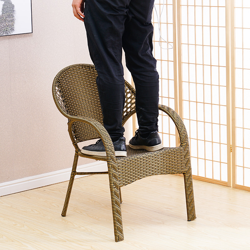 仿藤椅三件套户外家具庭院客厅桌椅咖啡厅景区简约休闲靠背椅子