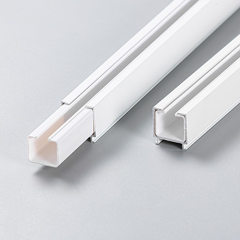 窗帘轨道滑轮滑轨铝合金导轨单双轨道直轨罗马窗帘杆顶装侧装滑道