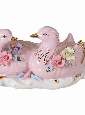 鸳鸯一对摆件家居促夫妻和谐旺爱情卧室房间创意床头装饰品