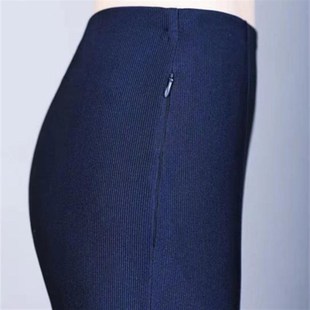 老式高腰踩脚裤细纹脚蹬裤健美裤大码宽松打底裤外穿广场舞裤双兜