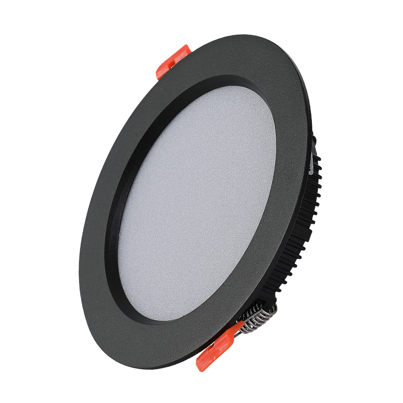 黑色筒灯led天花灯4寸12W5寸6寸开孔12 15 16公分孔灯嵌入式射灯