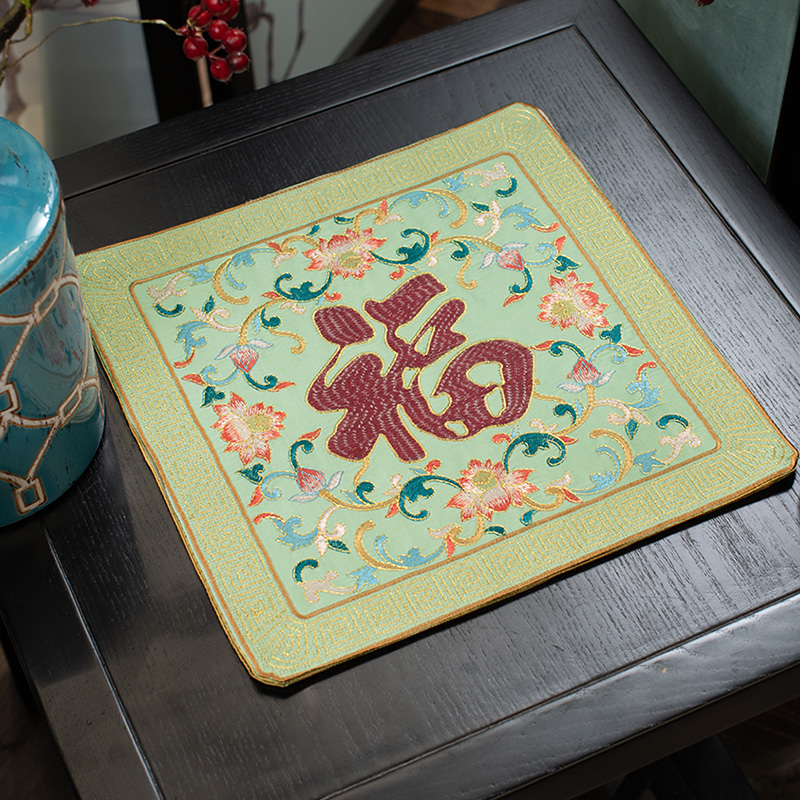 中式餐垫防水防油桌垫杯垫碗垫子YG15复古防滑隔热垫家用防烫耐热