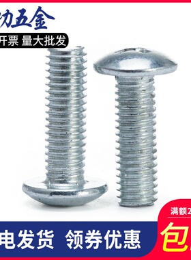 M3M4M5M6 铁大扁头螺丝大头螺丝钉扁头螺丝大帽螺丝蘑菇头螺丝8折