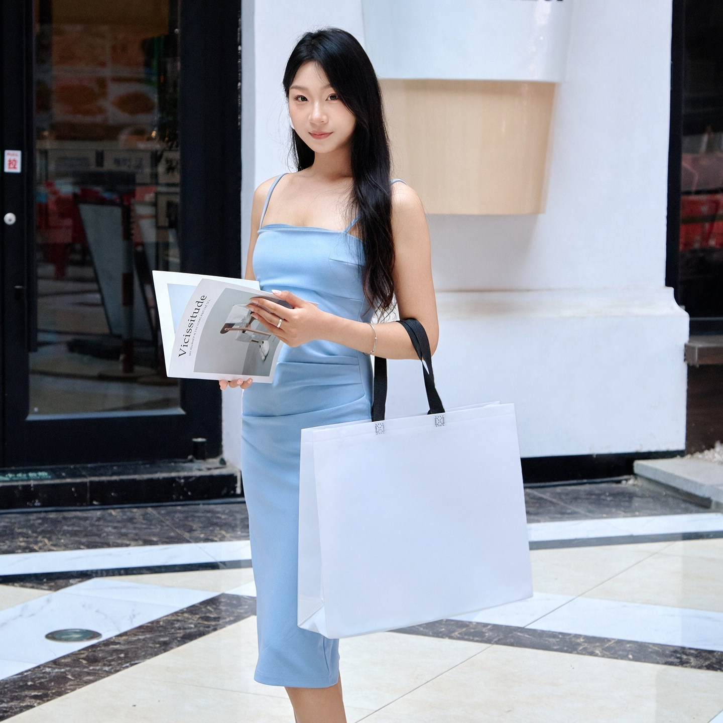 覆膜无纺布手提袋服装店定制