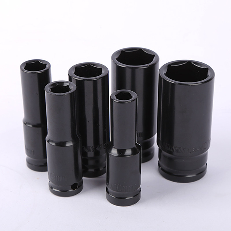 标准短型电动扳手套筒头空心24六角套管27套头18长套筒14mm19工具