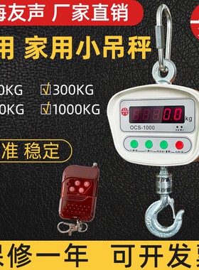 友声电子小吊秤300kg 500kg 1000kg吊钩秤OCS吊秤吊磅高精度0.2kg