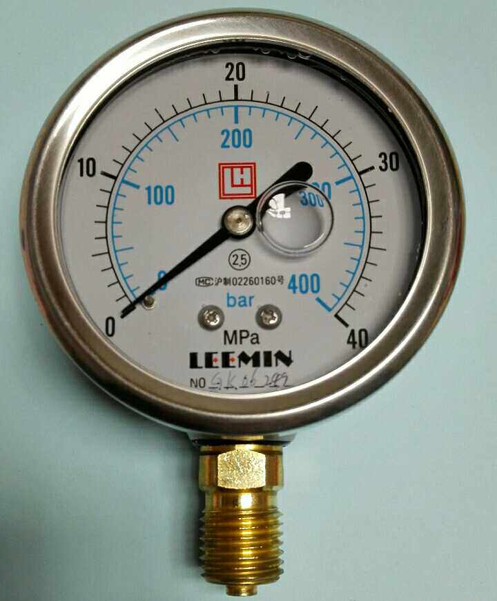 黎明耐震振压力表 ytn-63i 40mpa 400bar leemin 60-68MM
