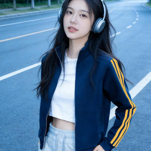 运动休闲三条杠棒球服女减龄