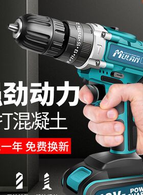 德国无刷48v锂电手电筒转钻 大功率充电式冲击电钻电钻电动螺丝起