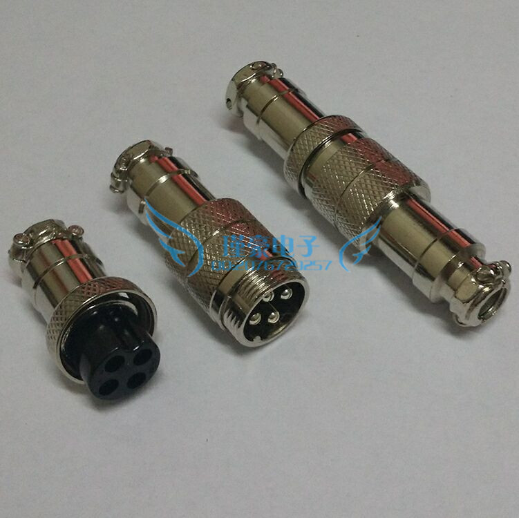航空插头插座GX16- 4P公母对接插头连接器件YL1-4芯对接