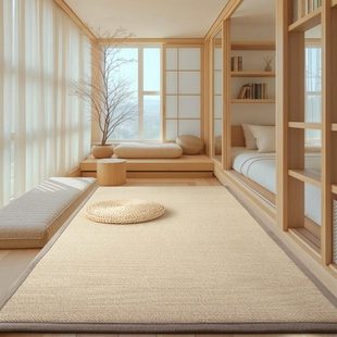 榻榻米垫夏季 定制竹编地毯日式 客厅家用竹地垫茶室打坐民宿地铺垫