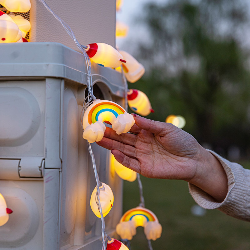 户外露营彩灯闪灯串灯满天星led装饰灯氛围灯天幕帐篷布置星星灯