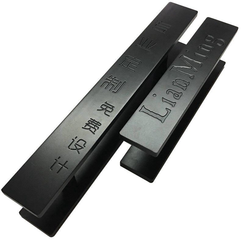 实心铝大拉手黑色古铜门把手玻璃门扶手LOGO定制刻字大门拉把中式