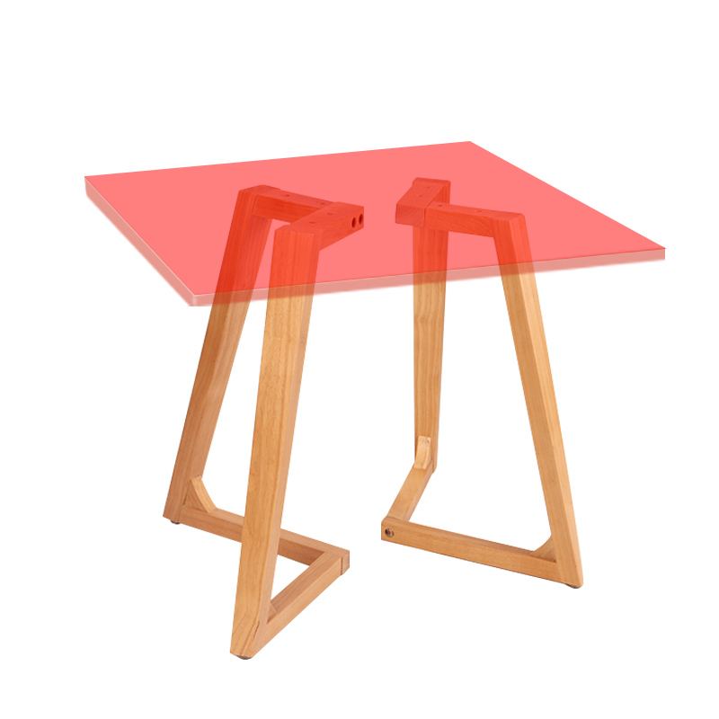 V腿桌面框架实木创意桌架电脑桌架玻璃台架子办公桌书桌桌脚支架