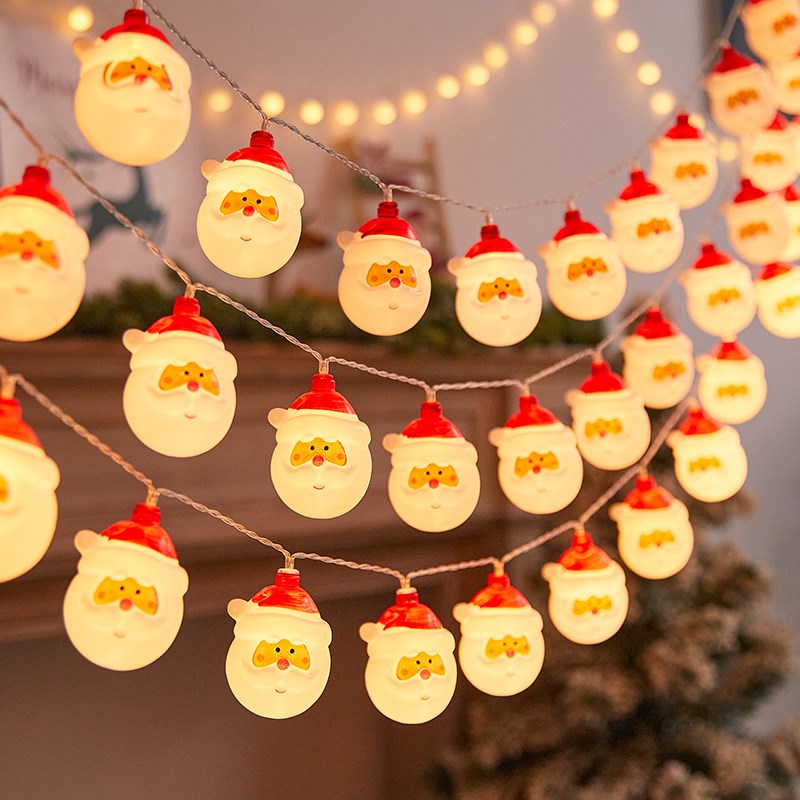 圣诞节装饰彩灯闪灯串灯圣诞树挂件圣诞老人雪人场景布置橱窗挂件
