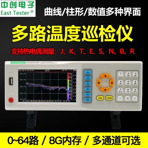 中创ET3916-08/16/24/32/48/64多路温度巡检仪测试仪多通道测温仪