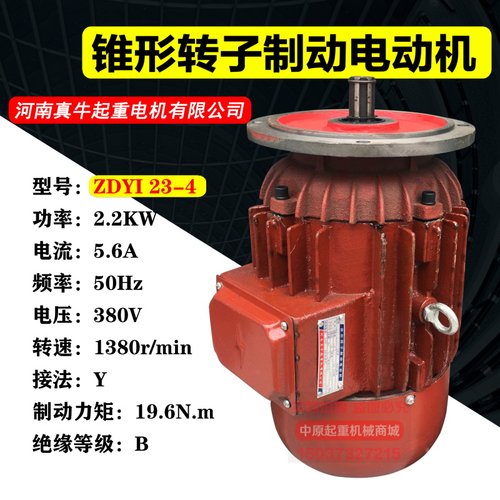 河南真牛电机ZDY123-42.2KW行车起重机运行电机葫芦跑车电机