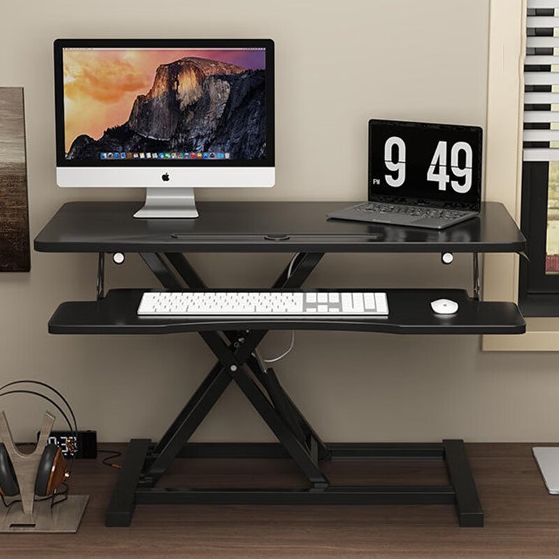 办公桌简约现代可升降站立式办公桌电脑桌台式增高家用折叠支架