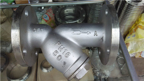 304 不锈钢法兰过滤器 不锈钢Y型过滤器GL41W-16P DN50 DN65 DN80