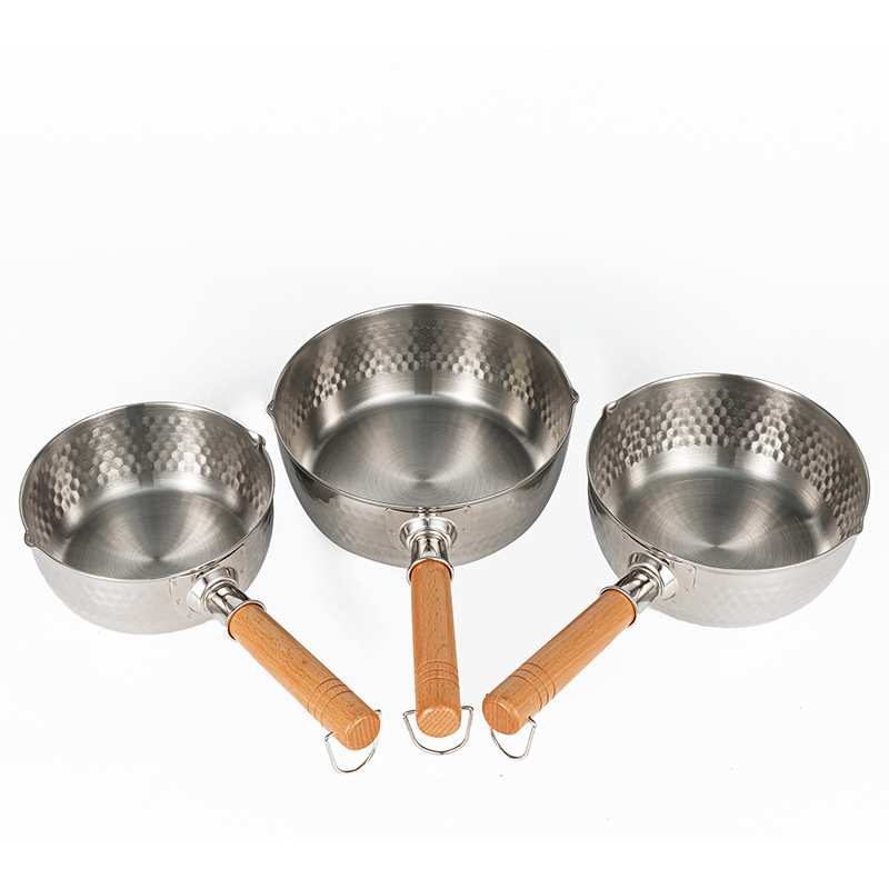 430不锈钢日式雪平锅加厚平底婴儿辅食锅面条汤锅多功能单柄奶锅