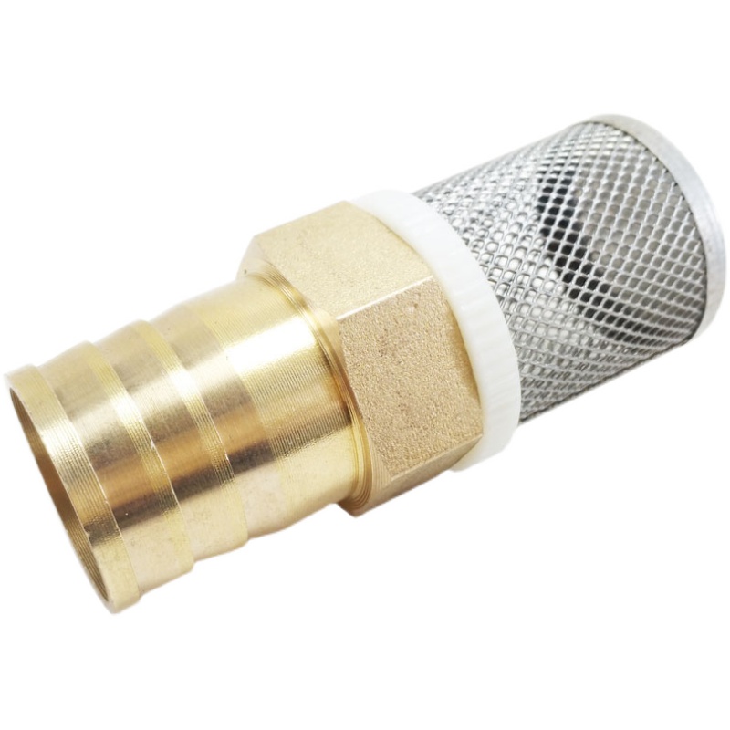 铜宝塔嘴带过滤网进水过滤头 不锈钢网插皮软管接口6 8水泵吸水网