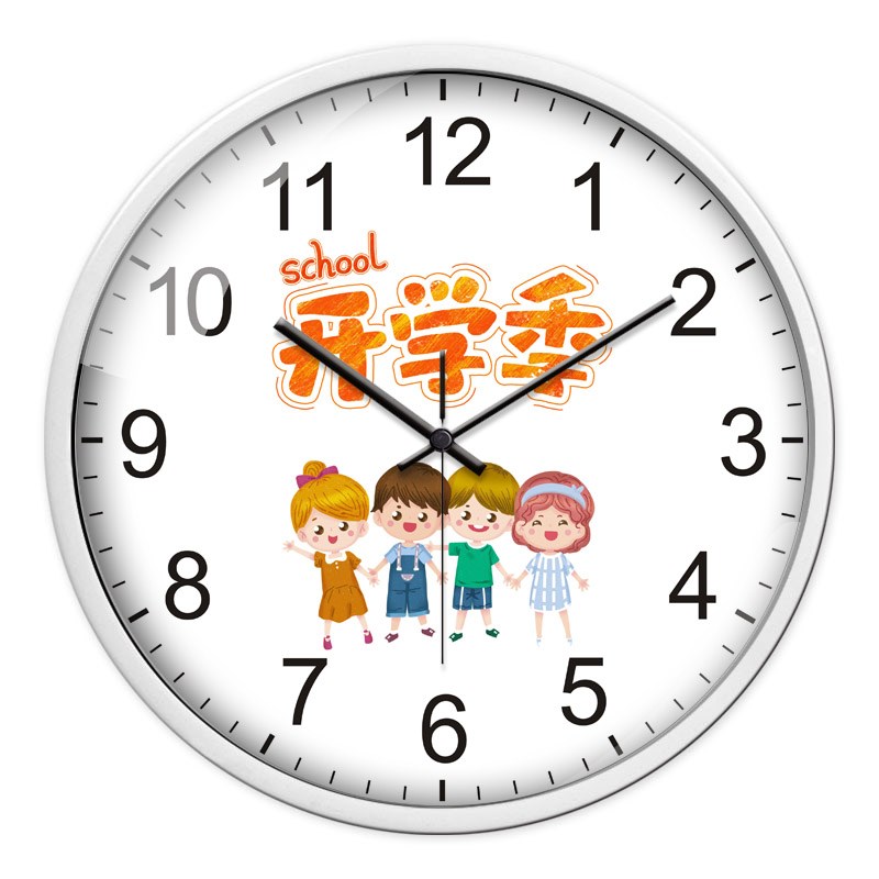 创意幼儿园挂钟幼稚园石英钟表静音卡通可爱时钟墙壁墙上装饰挂表